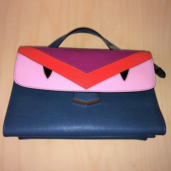 Fendi New Demi Jour Monster Crossbody Handbag Medium Size Strap Handle Purse - Picture 5 of 16